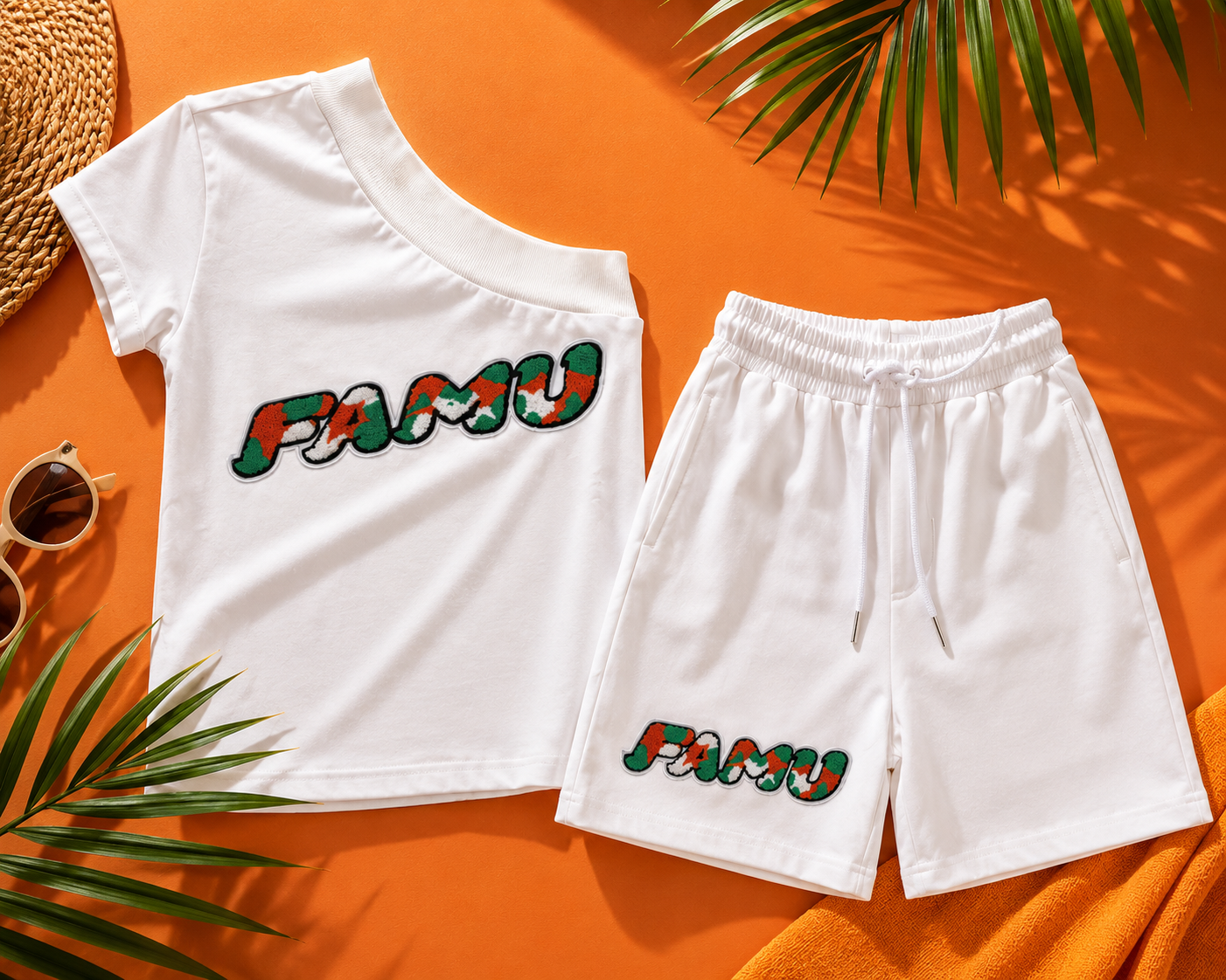 FAMU White One Shoulder Set