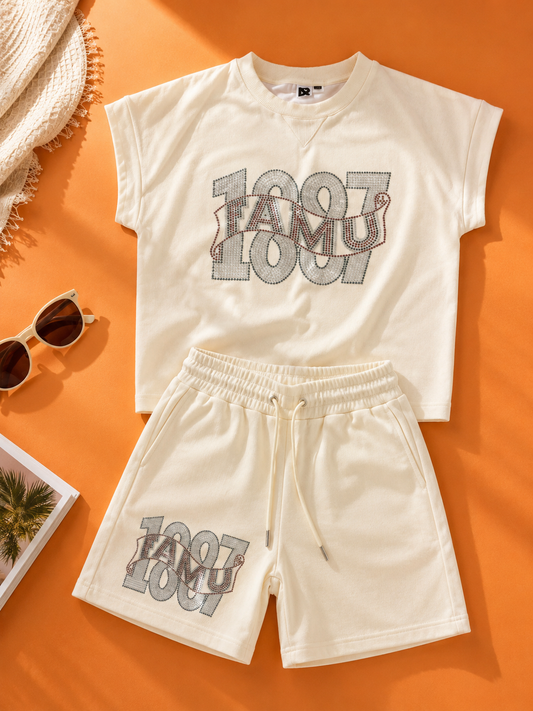 FAMU Crystal jogger short set